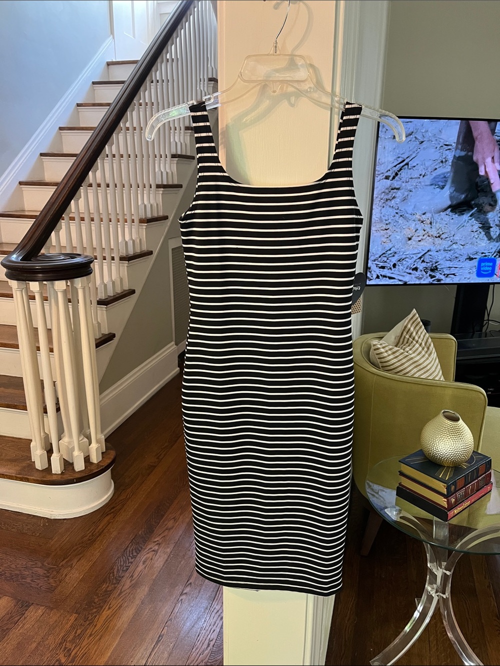 NWT Popular Basics Black & White Stripe Dress